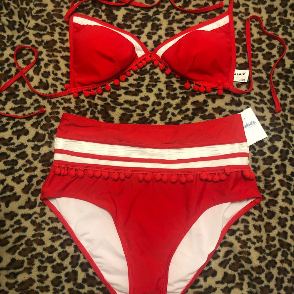 🚨NWT🚨misses high waist bikini two piece🍒12 🍒